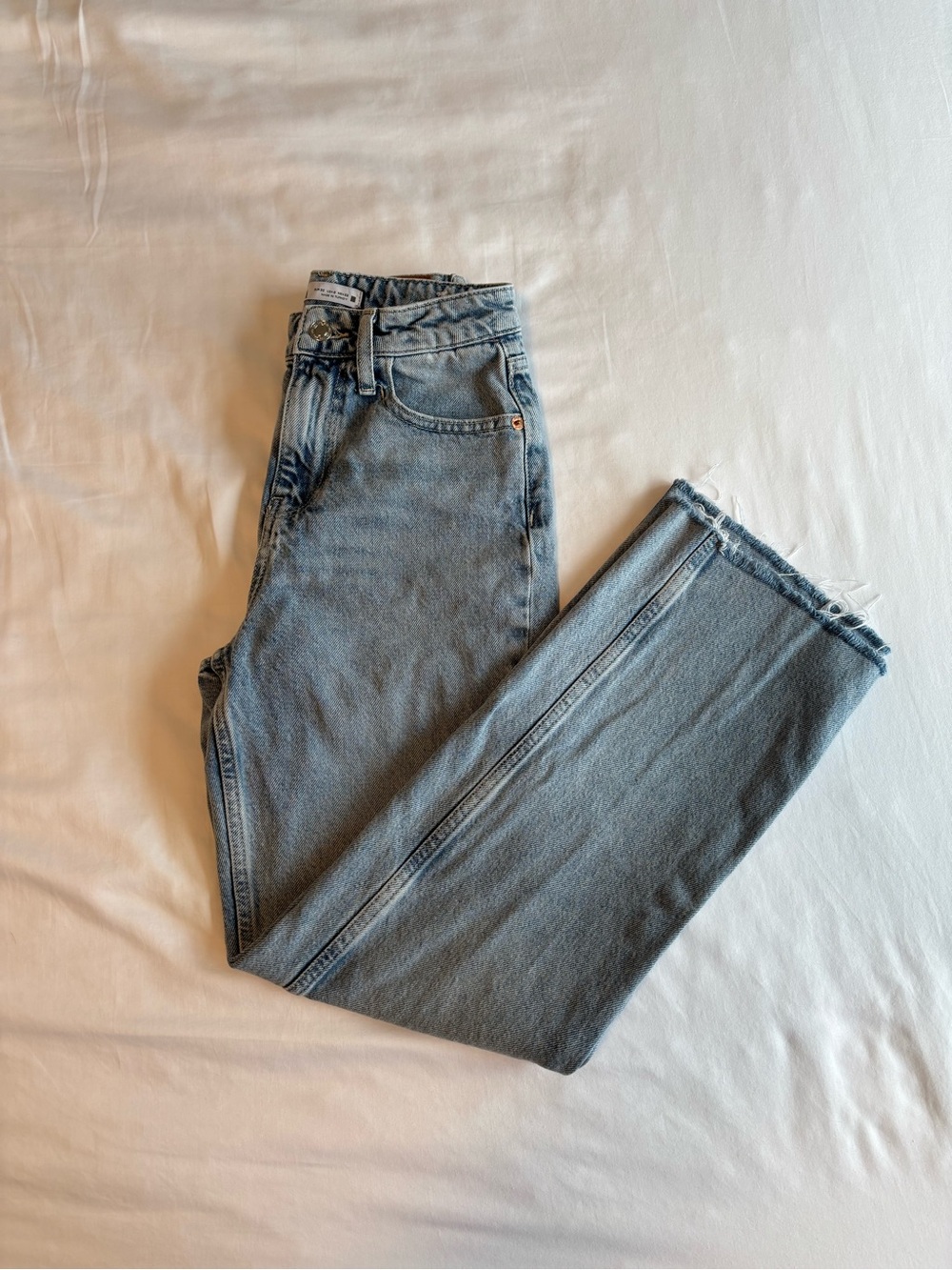 Zara Light Blue Straight Leg Women's Jeans